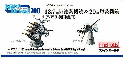 Fine Molds WA41 12.7mm AA Gun Quad Mount & 20mm Gun (WWII Royal Navy) Model Kit_1