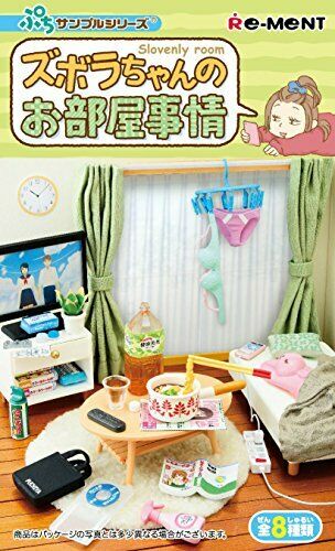 Re-Ment miniature ZUBORA-CHAN's SLOVENLY ROOM Full Set BOX of 8 packs NEW_1