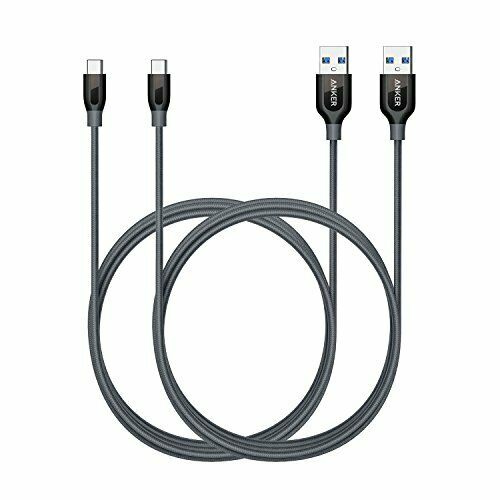 Anker PowerLine USB-C A 3.0 cable 1.8m 2pcs gray two Galaxy S9 S8 MacBook NEW_1
