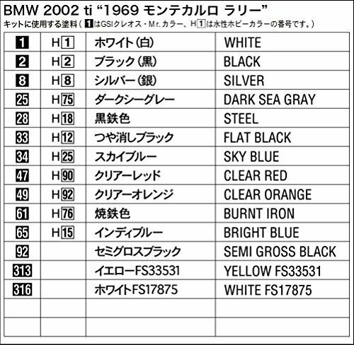 Hasegawa BMW 2002 ti 1969 Monte Carlo Rally 1/24 Scale Plastic Model Kit 20332_10