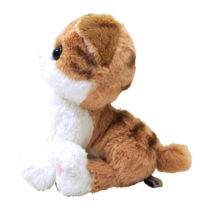 SUNLEMON PLUSH DOLL KITTEN SCOTTISH FOLD BROWN SIZE S P-4222 NEW from Japan_4