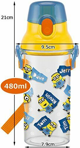 Skater Children Water bottle Clear Bottle 480 ml Minion's dishwasher compatible_7