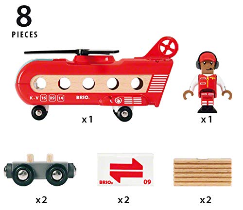 BRIO WORLD Cargo Helicopter [8 pieces in total] Target age 3 years old NEW_6