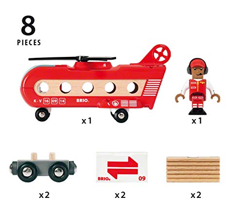 BRIO WORLD Cargo Helicopter [8 pieces in total] Target age 3 years old NEW_7