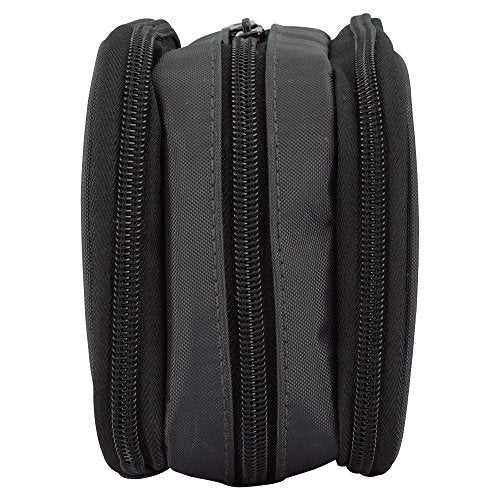 LIHIT LAB Pen Pencil Case A7556-24 Black book type Triple NEW from Japan_3