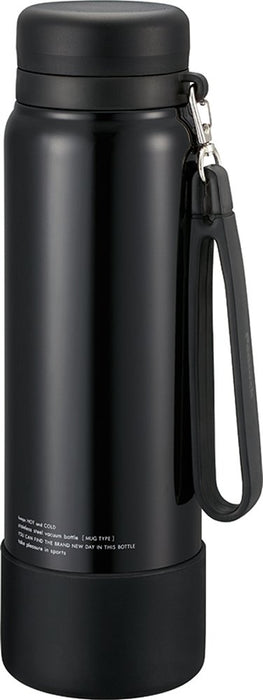 Peacock stainless steel bottle mug type with strap Large Black 1.0L AKD-RS100 B_1