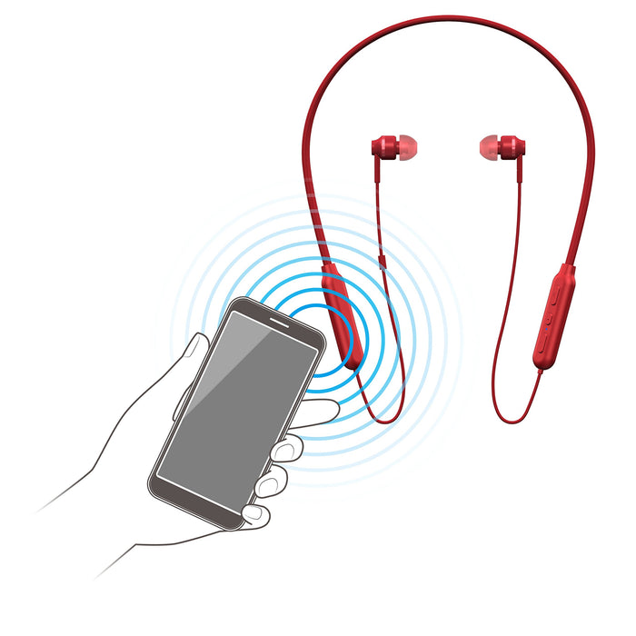 PIONEER C7 wireless Bluetooth Earphone SE-C7BT Red Canal type Notification Apps_4