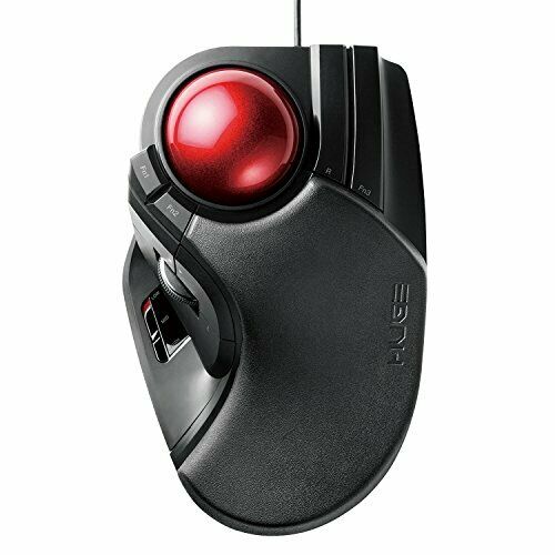 Elecom M-HT1URXBK Trackball Mouse 8 Button Tilt Function Black NEW from Japan_1