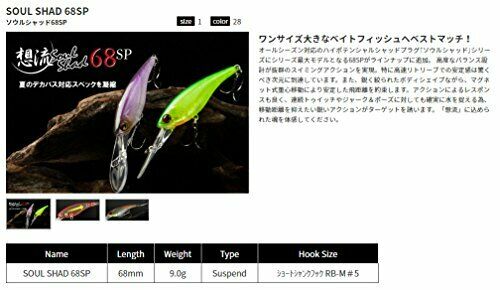 Jackall Soul Shad 68 SP Suspend Minnow Lure Rt Maruhata Oikawa NEW from Japan_2