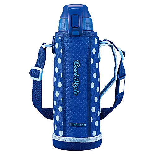 ZOJIRUSHI water bottle 1L sports type Stainless cool bottle Blue dot SD-FA10-AZ_1