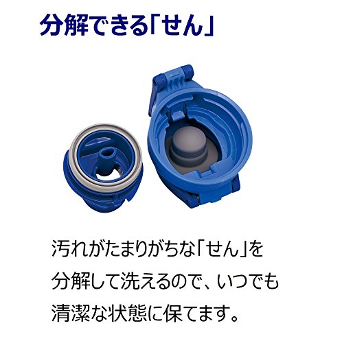 ZOJIRUSHI water bottle 1L sports type Stainless cool bottle Blue dot SD-FA10-AZ_4