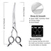 HASHIMOTO Pet scissors slightly bent blades 6.5 inches ‎professional SturdyHH21_2
