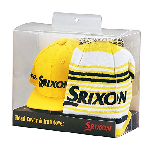 DUNLOP head cover SRIXON head cover & iron cover set GGF-70160 Yellow NEW_2