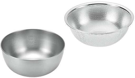 Yokoyama ENJIN NO TAKUMI Stainless Bowl 21cm & Punching Bowl 21cm ETF-600 Silver_1