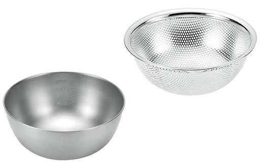 Yokoyama ENJIN NO TAKUMI Stainless Bowl 18cm & Punching Bowl 18cm ETF-500 Silver_1