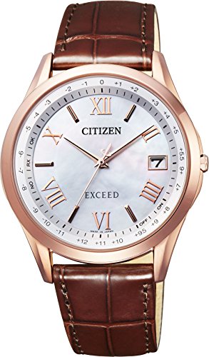 CITIZEN EXCEED Eco-Drive CB1112-07W Men's Watch Brown Leather NEW from Japan_1