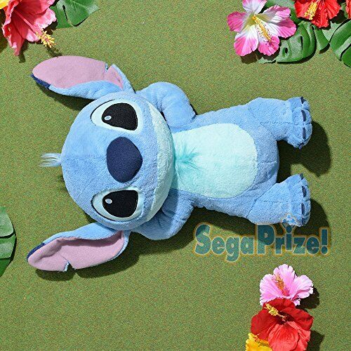 SEGA Stitch Mega Jumbo Asleep Sleeping Stuffed Toy 40 cm Plash Doll NEW_1