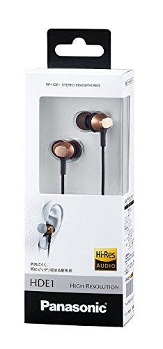 Panasonic Hi-Res Canal Type Earphone RP-HDE1-N Gold NEW from Japan_2