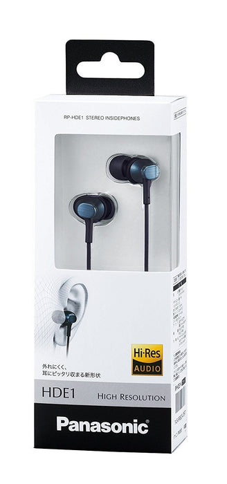 Panasonic Hi-Res Canal Type Earphone RP-HDE1-K Black Wired 1.2m Cable NEW_2