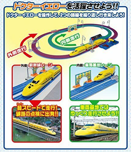 Takara Tomy Plarail Lever Dash!! Super Fast Dr.Yellow Set NEW from Japan_8