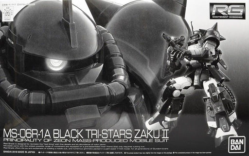 BANDAI RG 1/144 MS-06R-1A BLACK TRI-STARS ZAKU II Model Kit Gundam MSV NEW_1