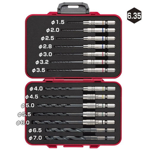 Vessel Drill set for ironwork AMD14S 14 piece set industrial tool exclusive box_2