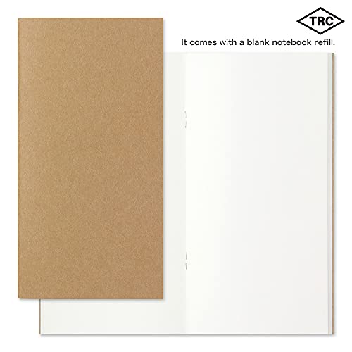 MIDORI TRAVELER'S notebook Blue (Regular Size) Stationery Leather NEW from Japan_4