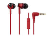 audio technica ATH-CK350iS RD Dynamic In-Ear Headphones for Smartphone Red NEW_1