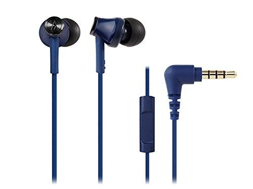 audio technica ATH-CK350iS BL Dynamic In-Ear Headphones for Smartphone Blue NEW_1