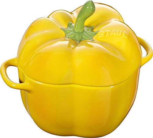 Staub Yellow Ceramic paprika Cocotte 12cm 0.47L 40500-324 NEW from Japan_1