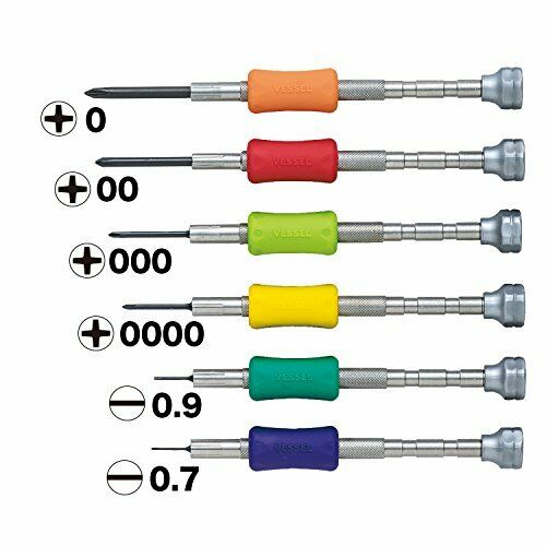 VESSEL precision screwdriver set minimum six sets of screws +0, 00, TD-56S NEW_2