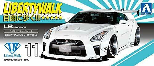 Aoshima 1/24 LB Works R35 GT-R type1.5 Plastic Model Kit NEW from Japan_5