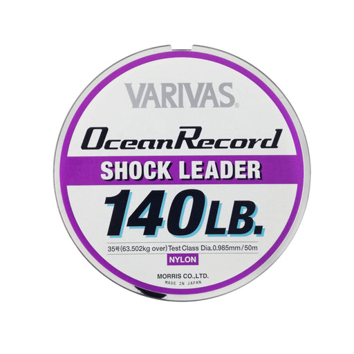 MORRIS VARIVAS Ocean Record Shock Leader Nylon Line 50m #35 140lb Misty Purple_2