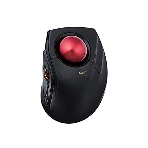 ELECOM Trackball Mouse M-DPT1MRBK 8-Button Wired / Wireless /  Bluetooth NEW_1
