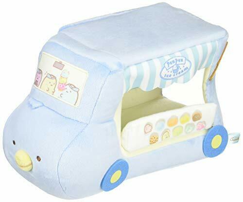 San-X Sumikko Gurashi Ice Cream Blue Wagon Stuffed Plush Doll Soft Toy Car NEW_1
