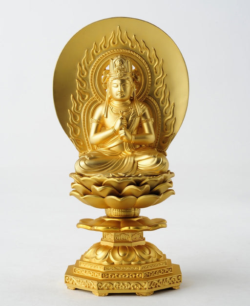 Buddha statue Dainichi Nyorai 15.5cm gold plated 24 gold Isami Danjuro NEW_1