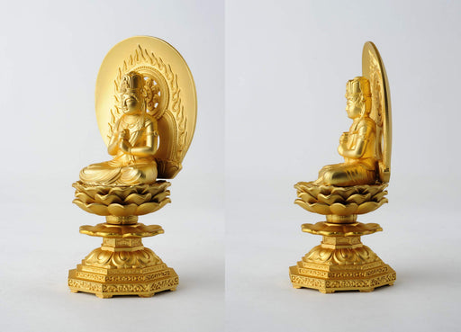 Buddha statue Dainichi Nyorai 15.5cm gold plated 24 gold Isami Danjuro NEW_2