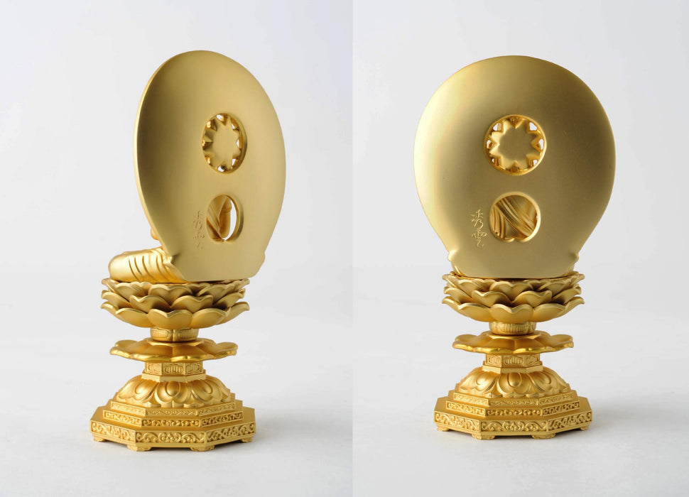 Buddha statue Dainichi Nyorai 15.5cm gold plated 24 gold Isami Danjuro NEW_3