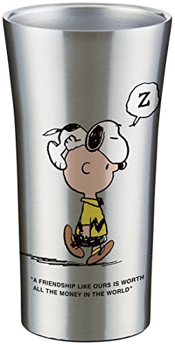 Skaters Stainless Tumbler 300ml SNOOPY Silver 13.6cm NEW from Japan_1