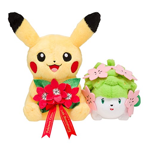 Pokemon Center Original Pair Plush Doll Pikachu & Shaymin 20th anniversary NEW_1