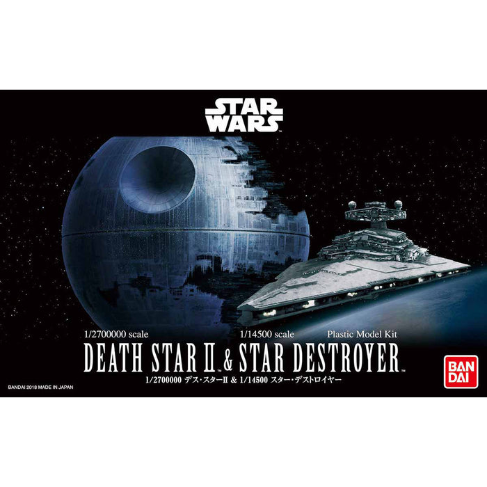BANDAI Star Wars 1/2700000 DEATH STAR II & 1/14500 STAR DESTROYER Model Kit NEW_1