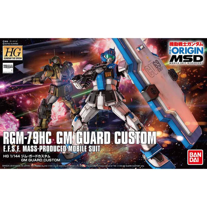 BANDAI HG 1/144 Gundam THE ORIGIN MSD RGM-79HC GM GUARD CUSTOM Model Kit NEW_1