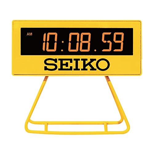 SEIKO Mini Sports Timer Clock Digital Mini Timer Clock SQ815Y Yellow NEW_1