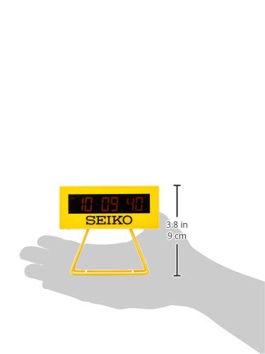 SEIKO Mini Sports Timer Clock Digital Mini Timer Clock SQ815Y Yellow NEW_4