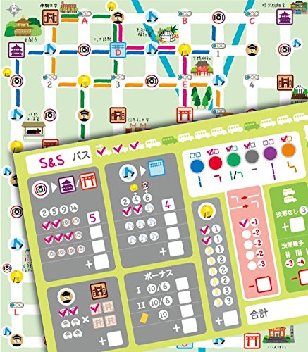 Let's Make a Bus Route Board Game Kyoto sightseeing Organizer Gift for family_2