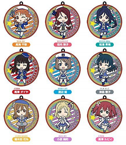 Good Smile Love Live! Sunshine !! Trading Rubber Coaster & Key Holder BOX NEW_2