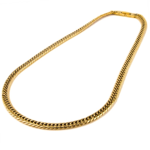 Titanium double Kihei 6-Flat Necklace 50cm Men 6.5mm width (Gold ion plating)_1