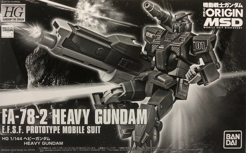BANDAI HG 1/144 FA-78-2 HEAVY GUNDAM Plastic Model Kit Gundam THE ORIGIN MSD NEW_1