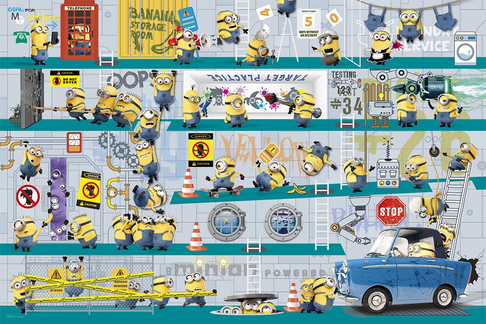 Minions Secret Base 1000 Piece Jigsaw Puzzle Yanoman 50x75cm ‎‎10-1322 NEW_1