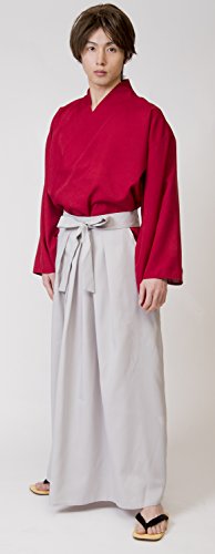 Japanese Men's Kimono Samurai Bushi Rurouni Kenshin costume Jacket Hakama Set_5